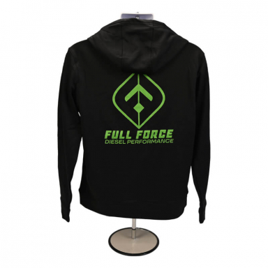 FFD Black Hoodie With Green Logo