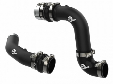 6.7 Powerstroke BladeRunner Aluminum Hot and Cold Charge Pipe Kit Black | aFe 46-20734-B