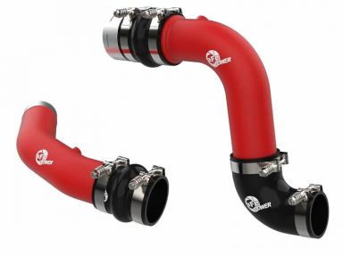 6.7 Powerstroke BladeRunner Aluminum Hot and Cold Charge Pipe Kit Red | aFe 46-20734-R