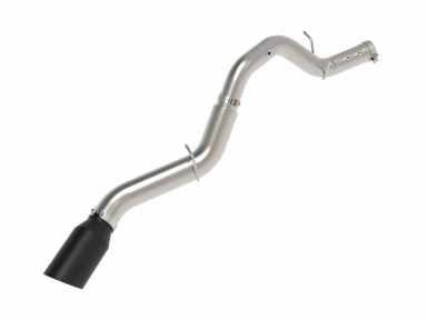 L5P Duramax Large Bore-HD 5 IN 409 Stainless Steel DPF-Back Exhaust w/ Black Tip AFE 49-44147-B
