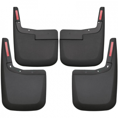 Black Custom Molded Mud Guard Set Husky Liners 58286