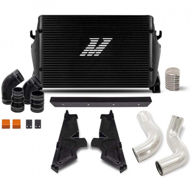 6.7 Cummins Black Intercooler & Polished Pipe Kit Mishimoto MMINT-RAM-19KBKP