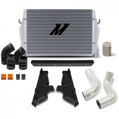 6.7 Cummins Silver Intercooler & Polished Pipe Kit Mishimoto MMINT-RAM-19KSLP