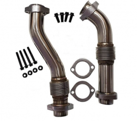 E99 7.3 Powerstroke Atlas SS Bellowed Up Pipes