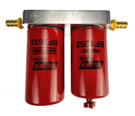 Full Force FFD346 Billet Fuel Filter Header With Baldwin Filters