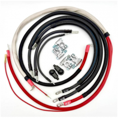 6.7 Powerstroke 2/0GA Battery Cable Kit Straight Starter Lug Big7Kits
