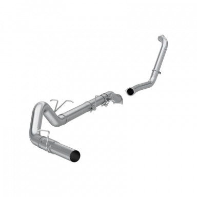 6.0 Powerstroke 4 Inch Turbo Back Single Side Aluminized No Muffler MBRP S6206PLM