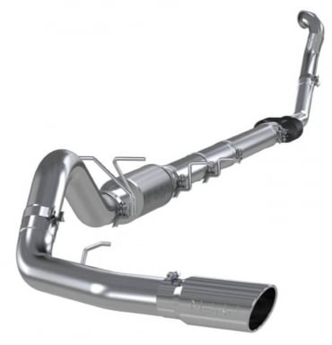 7.3 Powerstroke 4 Inch Turbo Back Single Side Exit Aluminized With Muffler and Tip MBRP S6218AL