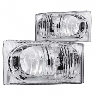 Super Duty 1999-2004 Crystal Headlights (chrome) | Anzo 111023