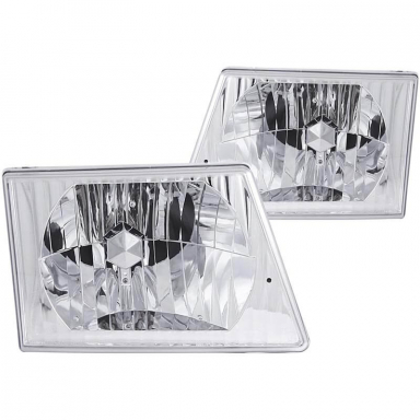 Powerstroke 1992-2006 Chrome Crystal Headlights | Anzo 111026