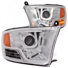 Ram 2010-2018 Chrome Projector Headlight With U-Bar Anzo 111269