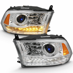 Ram 2010-2018 Chrome Plank Style Switchback Projector Headlights Anzo 111440