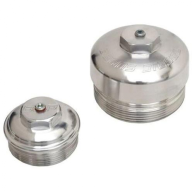 6.0 Powerstroke Billet Fuel and Oil FIlter Cap Set | BDP 220022