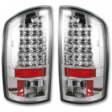 Ram 2007-2009 Chrome LED Tail Lights Recon 264179CL