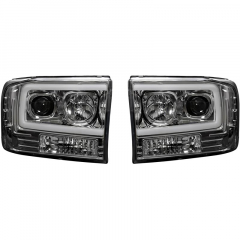 Super Duty 1999-2004 Clear Projector Headlights With OLED U-Bar Recon 264192CLC