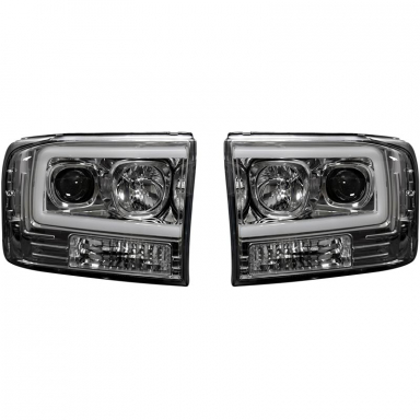 Super Duty 1999-2004 Clear Projector Headlights With OLED U-Bar Recon 264192CLC