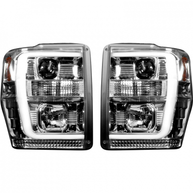 6.4 Powerstroke Clear Projector Headlights With OLED U-Bar Recon 264196CLC