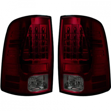 Ram 2009-2018 Dark Red Smoked LED Tail LIghts Recon 264236RBK