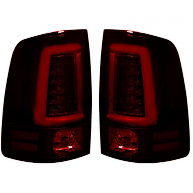 Ram 2009-2018 Dark Red Smoked OLED Tail Lights Recon 264369RBK