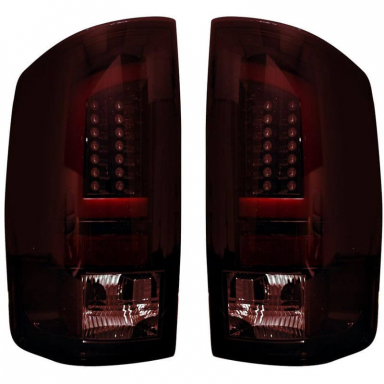 Ram 2007-2009 Dark Red Smoked OLED Tail Lights Recon 264379RBK