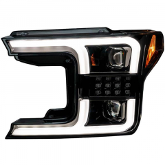 3.0 Powerstroke Recon 264390BKCS Smoked Headlights With Scanning Signals & OLED DRL