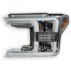 3.0 Powerstroke Chrome Headlights With Scanning Signals & OLED DRL Recon 264390CLCS
