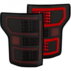 3.0 Powerstroke Black LED Tail Lights Anzo 321338