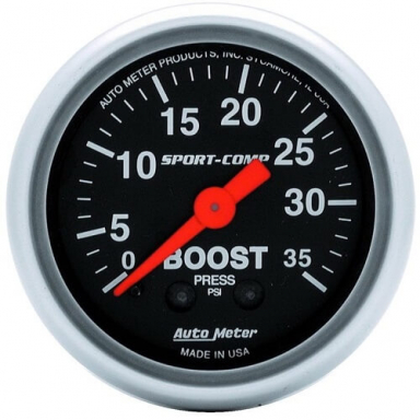 Sport Comp 35 PSI Boost Gauge | Auto Meter 3304