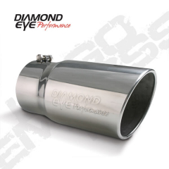 Angle Cut Stainless Steel Exhaust Tip | Diamond Eye 5612BRA-DE