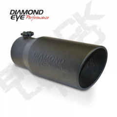 Black 5 Inch SS Angle Cut Tip | Diamond Eye 5612BRA-DEBK