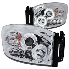 6.7 Cummins Chrome Projector Halo Headlights Anzo 111103