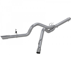 6.4 Powerstroke 4 Inch Dual Installer Series Filter-Back Exhaust System MBRP S6244AL
