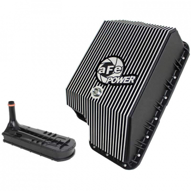 7.3 Powerstroke Power Transmission Pan Black w/Machined Fins | AFE 46-70122-1