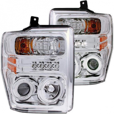 6.4 Powerstroke Chrome Halo Projector Headlights | Anzo 111167