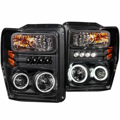 6.4 Powerstroke Black Halo Projector Headlights | Anzo 111168