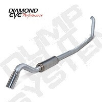 7.3 Powerstroke Exhaust 4 Inch SS TD with Muffler | Diamond Eye K4319S-TD