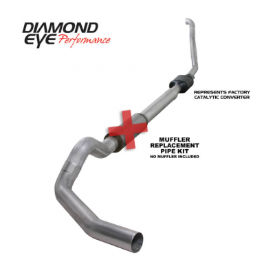 7.3 OBS Powerstroke Exhaust 5 Inch  No Muffler | Diamond Eye K5314A-RP