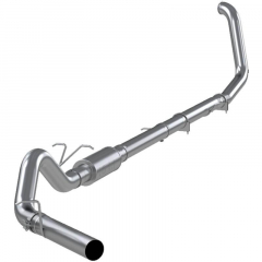 7.3 Powerstroke Exhaust 4 Inch Aluminized TB with Muffler MBRP S6200P