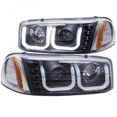Sierra 2000-2006 Black U-Bar Style Projector Headlights Anzo 111303
