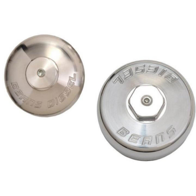 6.4 Powerstroke 2-Piece Billet Fuel & Oil Filter Cap Set | Beans Diesel 220024