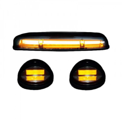 Silverado| Sierra 2002-2007 Smoked Lens Amber OLED Bar-Style Cab Lights Recon 264155BKHP