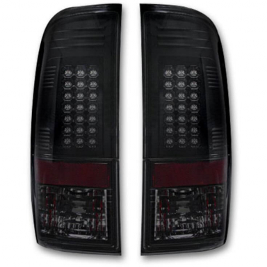 Super Duty 1999-2007 Smoked LED Tail Lights Recon 264172BK