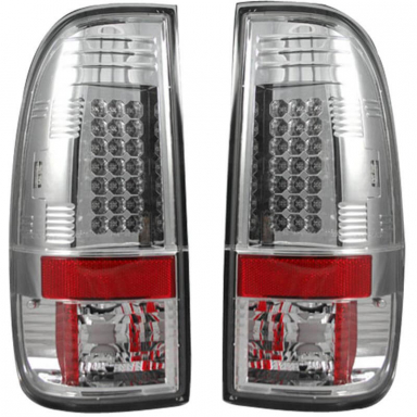 Super Duty 1999-2007 Chrome Led Tail Lights Recon 264172CL