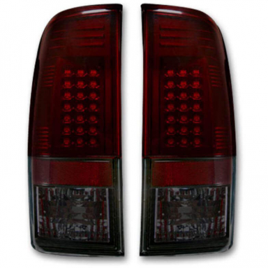 Super Duty 1999-2007 Dark Red Smoked Led Tail Lights Recon 264172RBK