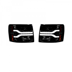 Duramax 07.5-14 Smoked Projector Headlights With OLED U-Bar Recon 264195BKC