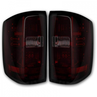 Silverado 15-19 Dark Red Smoked OLED Tail Lights Recon 264238RBK