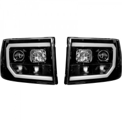 Duramax 2007.5-2014 Smoked Projector Headlights With OLED U-Bar Recon 264271BKC