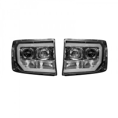 Sierra 2500HD/3500HD 07.5-14 Clear Projector Headlights With OLED U-Bar Recon 264271CLC
