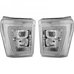 Super Duty 2011-2016 Clear Projector Headlights With OLED U-Bar Recon 264272CLC