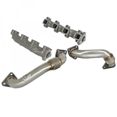 LB7 Duramax Twisted Steel Up-Pipes & Exhaust Manifolds | AFE 48-34009-PK